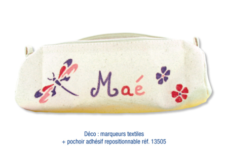 Estuche de algodón natural con cierre de cremallera: idea de decoración - Algodón, lino - Textiles – 10doigts.fr