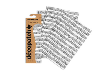 Decopatch Paper Music - 3 Sheets No. 468 - 2 - Decopatch Papers - 10doigts.com - Decopatch Papers – 10doigts.fr