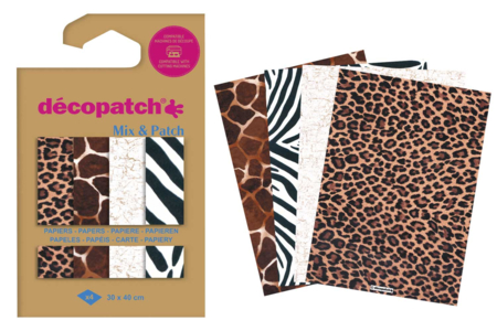 4 feuilles mix dceopatch - Animaux - Decopatch Papers – 10doigts.fr