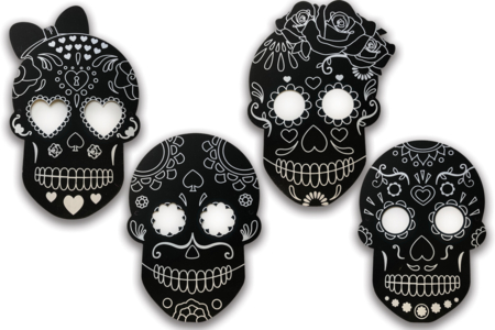 Calaveras Scratch Masks - 4 Pieces - 12 - Creative Masks for Kids - 10doigts.com - Creative Masks for Kids – 10doigts.fr