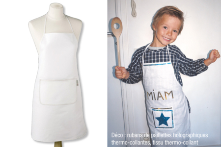 Cotton Apron with Pocket - 6 - Cotton, Linen - Textiles - 10doigts.com - Cotton, Linen - Textiles – 10doigts.fr