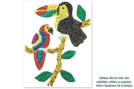 Cartón pluma o placa de poliestireno: creaciones con lentejuelas cuvettes redondas con agujero - Cartón pluma y poliestireno – 10doigts.fr