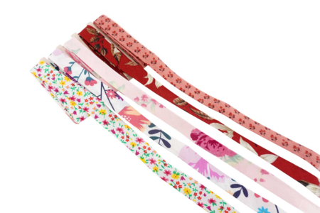 5 Biais coton Liberty rojo - Cintas y sesgos – 10doigts.fr