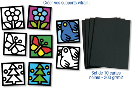 Stained Glass Paper - Assorted 10 Colors - 6 - Vitrail Paper, Tracing Paper - 10doigts.com - Vitrail Paper, Tracing Paper – 10doigts.fr