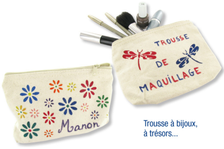 Cotton Pouch, Zip Closure - 19 x 13.5 cm - 9 - Cotton, Linen - Textiles - 10doigts.com - Cotton, Linen - Textiles – 10doigts.fr