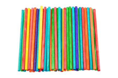 Assorted Colored Wood Sticks - 60 Pieces - 4 - Wooden Sticks and Rods - 10doigts.com - Wooden Sticks and Rods – 10doigts.fr
