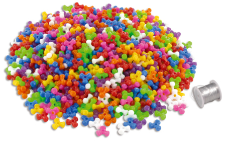 Kit de 15 a 20 pulseras techno - Cuentas infantiles – 10doigts.fr