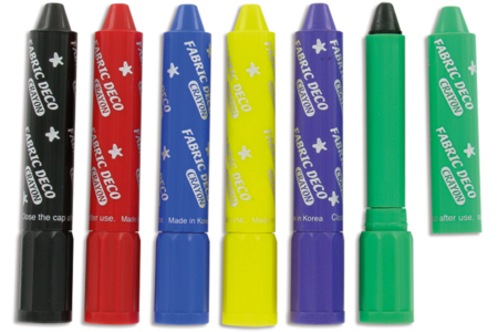 Set of 6 Maxi Textile Transfer Crayons - 0 - 10doigts.com - 10doigts.fr