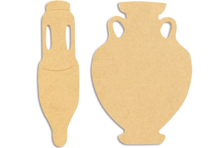 Set of 2 Medium Wooden Amphoras (MDF) - 0 - 10doigts.com - 10doigts.fr