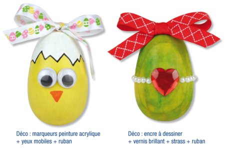 Huevo de madera - Huevos de Pascua creativo – 10doigts.fr
