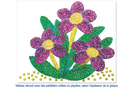 Cartón pluma o placa de poliestireno: creaciones con purpurina de lentejuelas redondas - Placas de poliestireno – 10doigts.fr