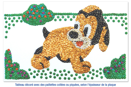 Cartón pluma o placa de poliestireno: creaciones con purpurina en cuvetas redondas con agujero - Placas de poliestireno – 10doigts.fr