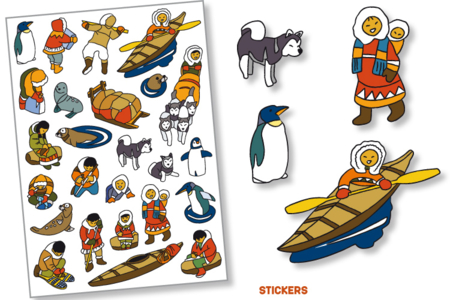 "Escena de vida" Polo Norte: pegatinas - 10doigts.fr