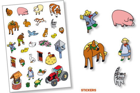Farm Life Scene Stickers
