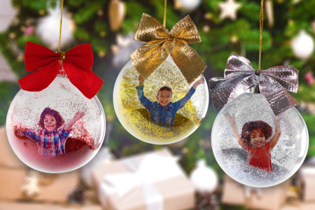 3-in-1 Balls, Transparent Plastic - 10 Pieces - DIY Christmas Ornaments – 10doigts.fr