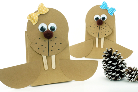 Bolsas de kraft natural - 6 pcs - Papel kraft y corcho – 10doigts.fr