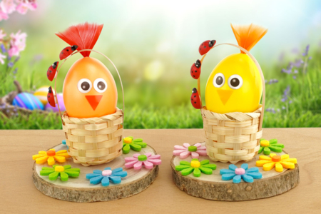 Mini Woven Straw Effect Baskets - 6 Pieces - Wooden Baskets – 10doigts.fr