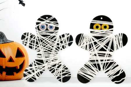 Wool Mummy - 3 - Halloween Crafts - 10doigts.com - Halloween Crafts – 10doigts.fr