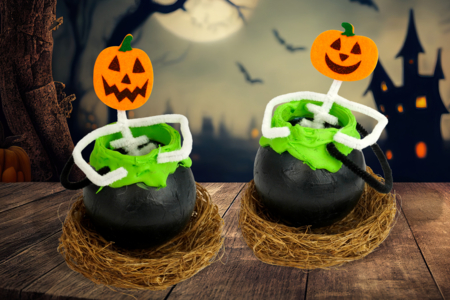 Skeleton in Its Magic Cauldron - 2 - Halloween Crafts - 10doigts.com - Halloween Crafts – 10doigts.fr