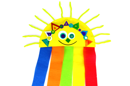 Rainbow Sun with a Paper Plate - 2 - Hands-on Activities on the Weather Theme - 10doigts.com - Hands-on Activities on the Weather Theme – 10doigts.fr