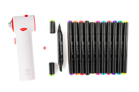 Electric Airbrush + 12 Alcohol Markers - 1 - Drawing Accessories - 10doigts.com - Drawing Accessories: Essential Tools for Young Artists – 10doigts.fr