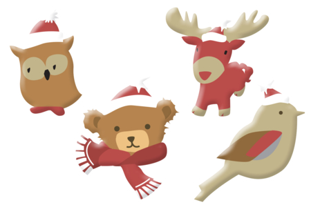 animales de navidad de madera - Deco de madera pintada – 10doigts.fr