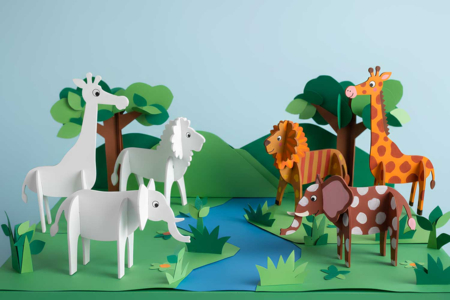 3D Foam Animals - 13 Pieces - 2 - Paper Models - 10doigts.com - Paper Models – 10doigts.fr