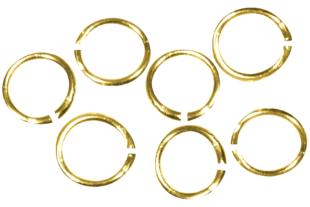 Golden Broken Rings Ø 5 mm - 100 Pieces - 1 - Rings, Pins - 10doigts.com - Rings, Pins – 10doigts.fr