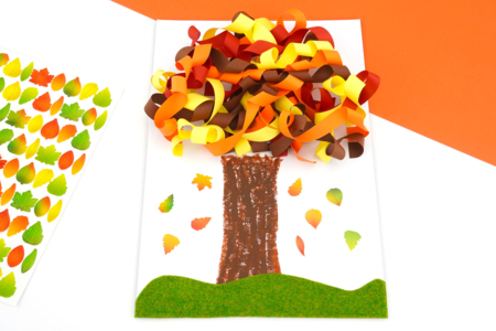 Autumn Tree in Rolled Paper - 1 - Autumn Crafts - 10doigts.com - Autumn Crafts – 10doigts.fr