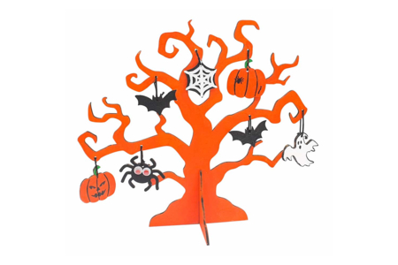 Spooky Tree and Wooden Shapes - 2 - Halloween Decoration Stands - 10doigts.com - Halloween Decoration Stands – 10doigts.fr