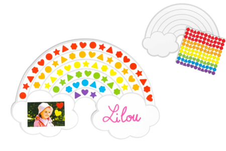 Rainbow Decorating Kit + Stickers - 6 Cards - 1 - Creative Sticker Kits - 10doigts.com - Creative Sticker Kits – 10doigts.fr