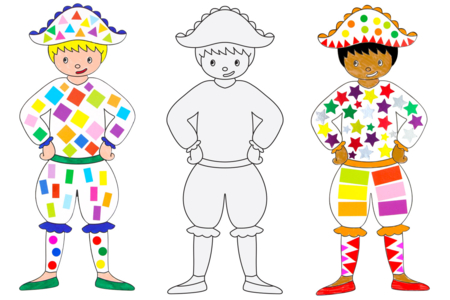 arlequines - Kits creativos Carnaval - Actividades manuales y de bricolaje para Carnaval – 10doigts.fr