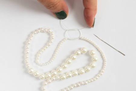 ensamblaje con perlas nacaradas - Abalorios nacar – 10doigts.fr