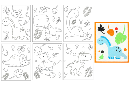 Sanding Cards, Animal Theme - 6 Cards - 8 - Colored Sand - 10doigts.com - Colored Sand – 10doigts.fr
