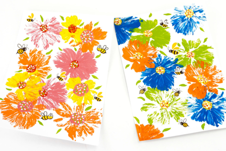 Painting Flowers with Plastic Bags - 2 - Spring Crafts - 10doigts.com - Spring Crafts – 10doigts.fr