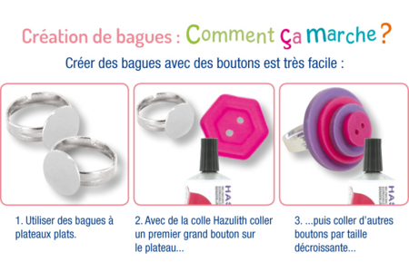 anillo de botones - Manualidades día de la madre – 10doigts.fr