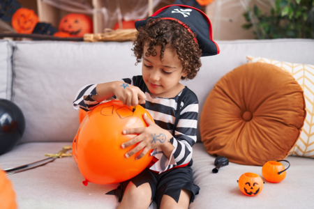 globos naranjas de decoración para Halloween - Globos de Halloween – 10doigts.fr