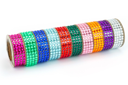 Adhesive Rhinestone Strips, 10 Colors - 50 x 1.4 cm - 6 - Sticker rhinestones - 10doigts.com - Sticker rhinestones – 10doigts.fr