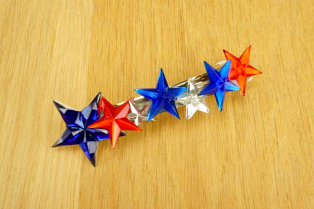 diadema estrella azul blanca roja - Strass – 10doigts.fr