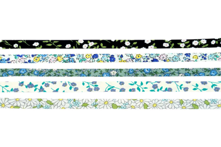 Liberty Bias, Blue Shades - 5 Pieces - 3 - Ribbons and Bias - 10doigts.com - Ribbons and Bias – 10doigts.fr
