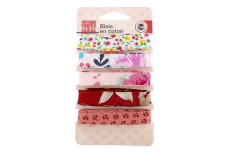 Bies de algodón Liberty rojo bobinas - Cintas y sesgos – 10doigts.fr