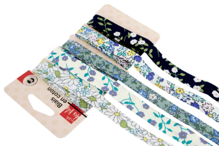 Liberty Bias, Blue Shades - 5 Pieces - 4 - Ribbons and Bias - 10doigts.com - Ribbons and Bias – 10doigts.fr