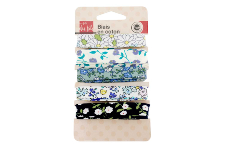 Liberty Bias, Blue Shades - 5 Pieces - 2 - Ribbons and Bias - 10doigts.com - Ribbons and Bias – 10doigts.fr