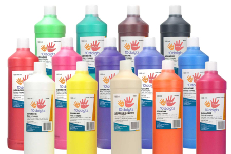 10doigts Ultra-Washable Gouache, 1 Litre - 1 - Gouache Paint 10doigts - 10doigts.com - Gouache paint 10doigts: professional quality for children – 10doigts.fr