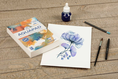 Aquapad Watercolor Block 300 g - Papiers aquarelle et gouache – 10doigts.fr