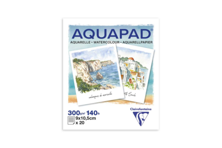 Aquapad Watercolor Block, 9 x 10.5 cm - Papiers aquarelle et gouache – 10doigts.fr