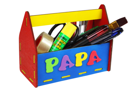 caja de herramientas portaplumas regalo día del padre - Manualidades día del padre – 10doigts.fr