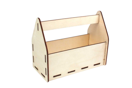 Caja organizadora de herramientas de madera sin tratar - Cajas de madera – 10doigts.fr