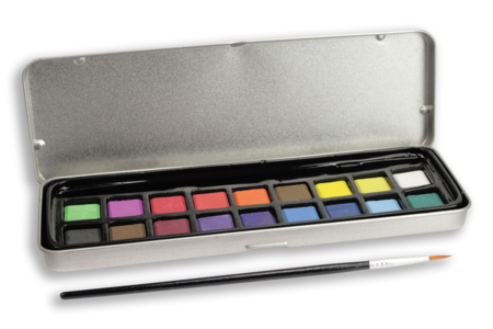 Caja de acuarelas + pincel - Pintura acuarela – 10doigts.fr