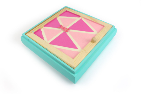 caja de joyas de madera decorada - Cajas de madera – 10doigts.fr